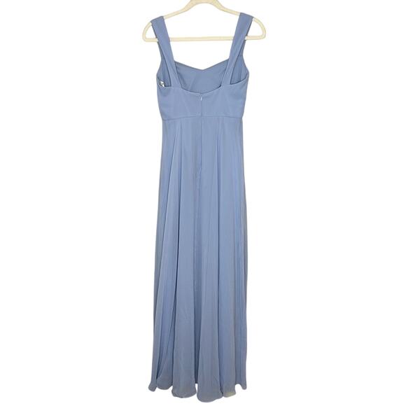 After Six NWT Blue Contoured Wide Strap Sweetheart Maxi Dress Formal Cocktail 2 - Picture 4 of 7